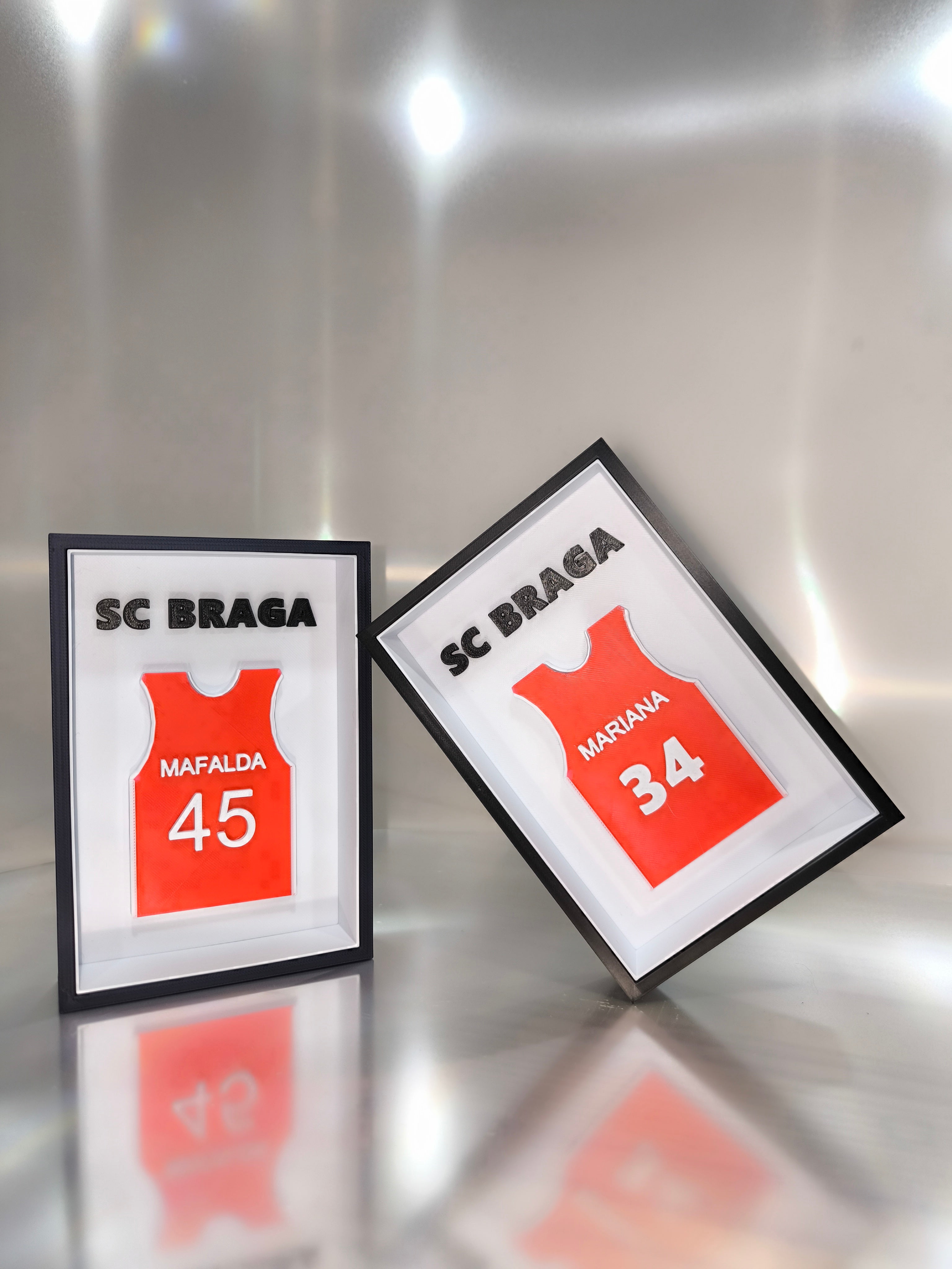 Quadros de Parede/Mesa Clube e Nome personalizável  – Efeito 3D