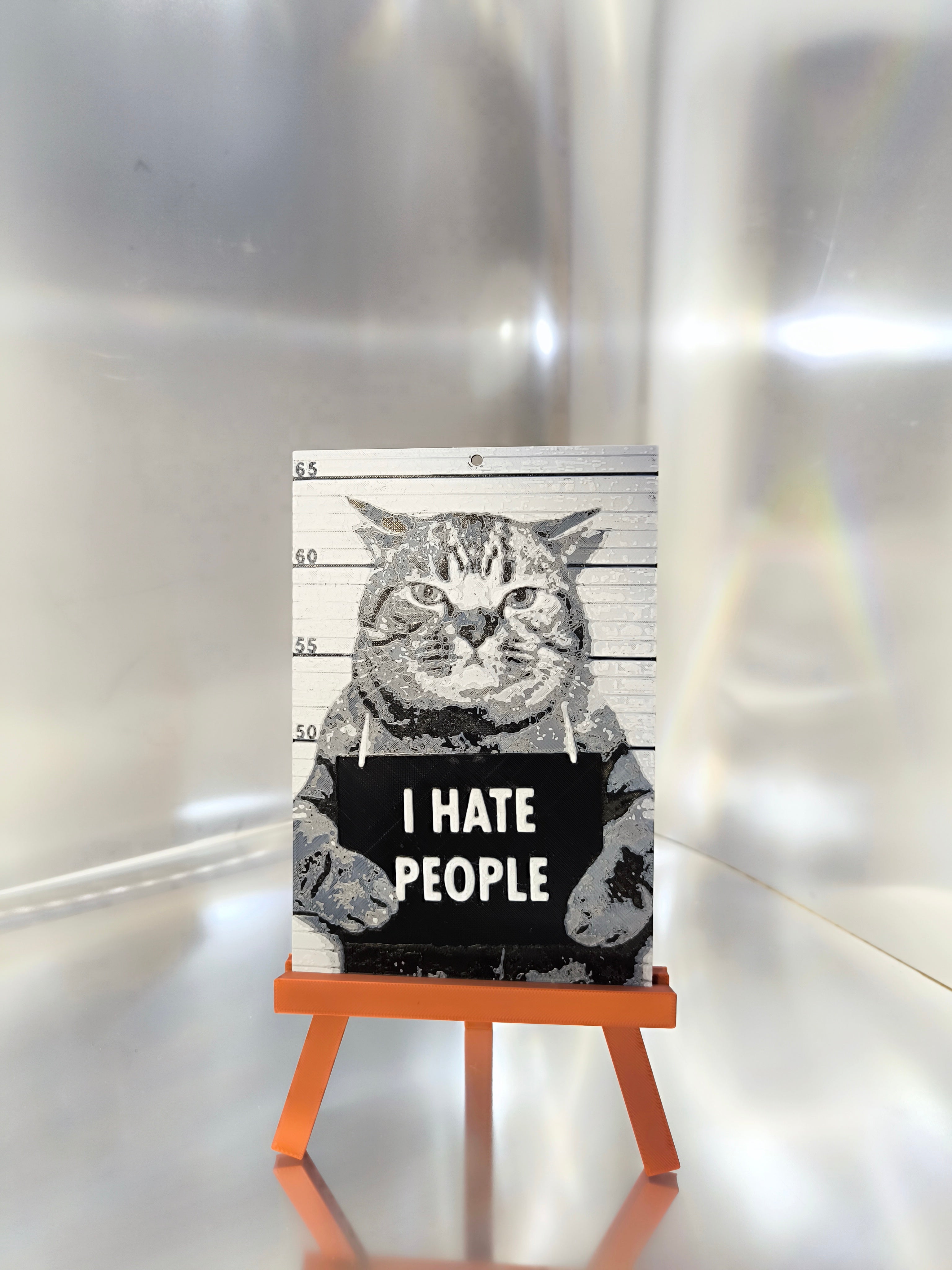 Imagem 3D Gato I HATE PEOPLE