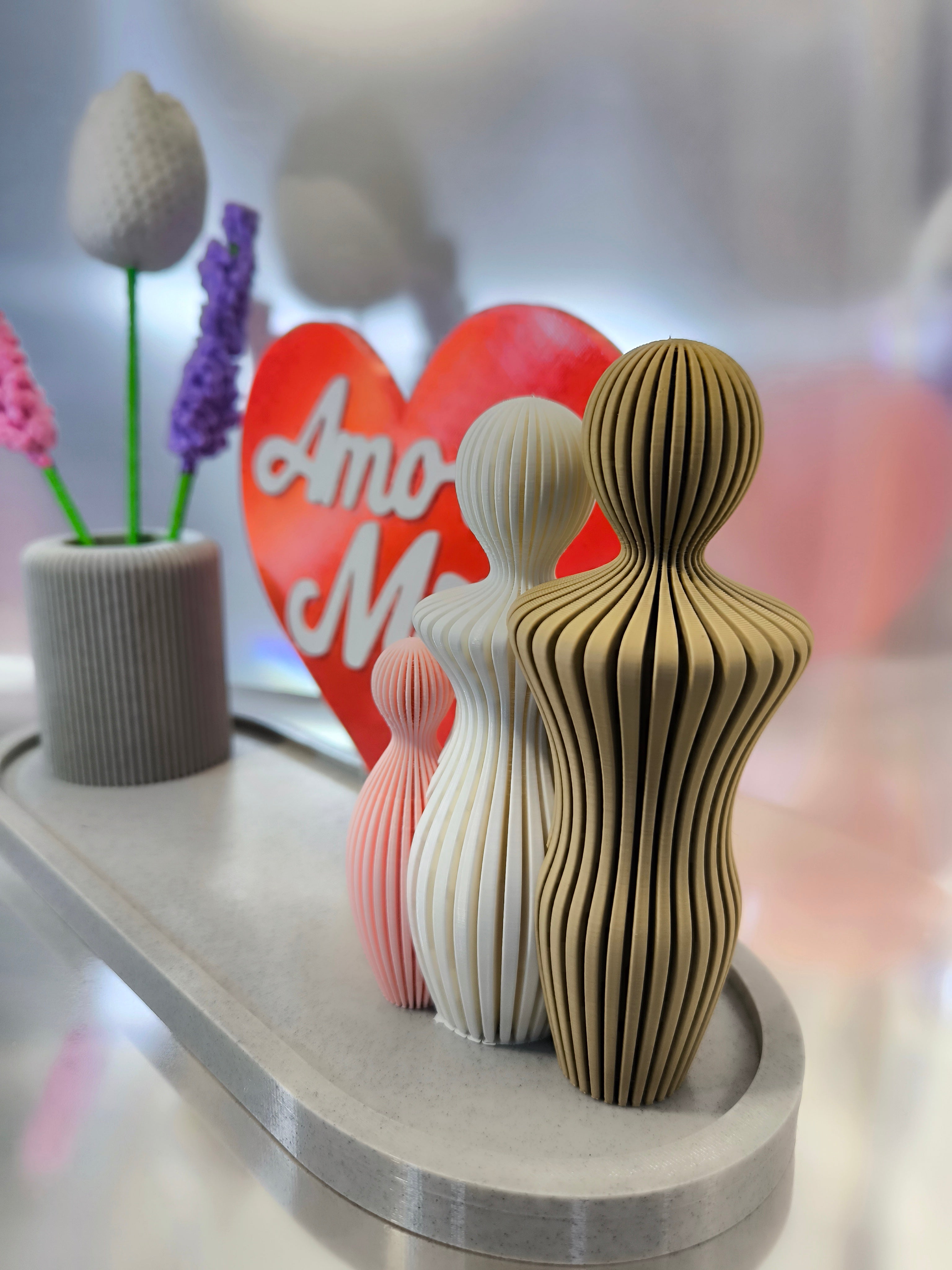 Kit Decorativo "Amo-te Mãe" – O Presente Mais Lindo e Completo! ❤️ Jarras, Flores e Família