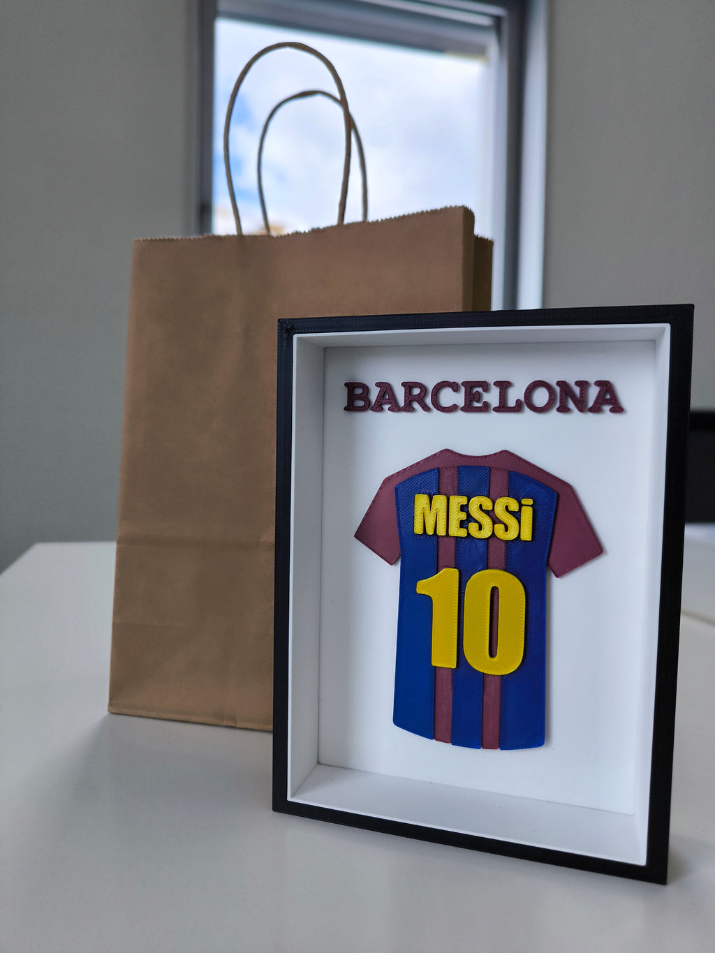 Quadro 3D Lionel Messi – Barcelona (O Presente Perfeito para Fãs do D10S!) 🔵🔴