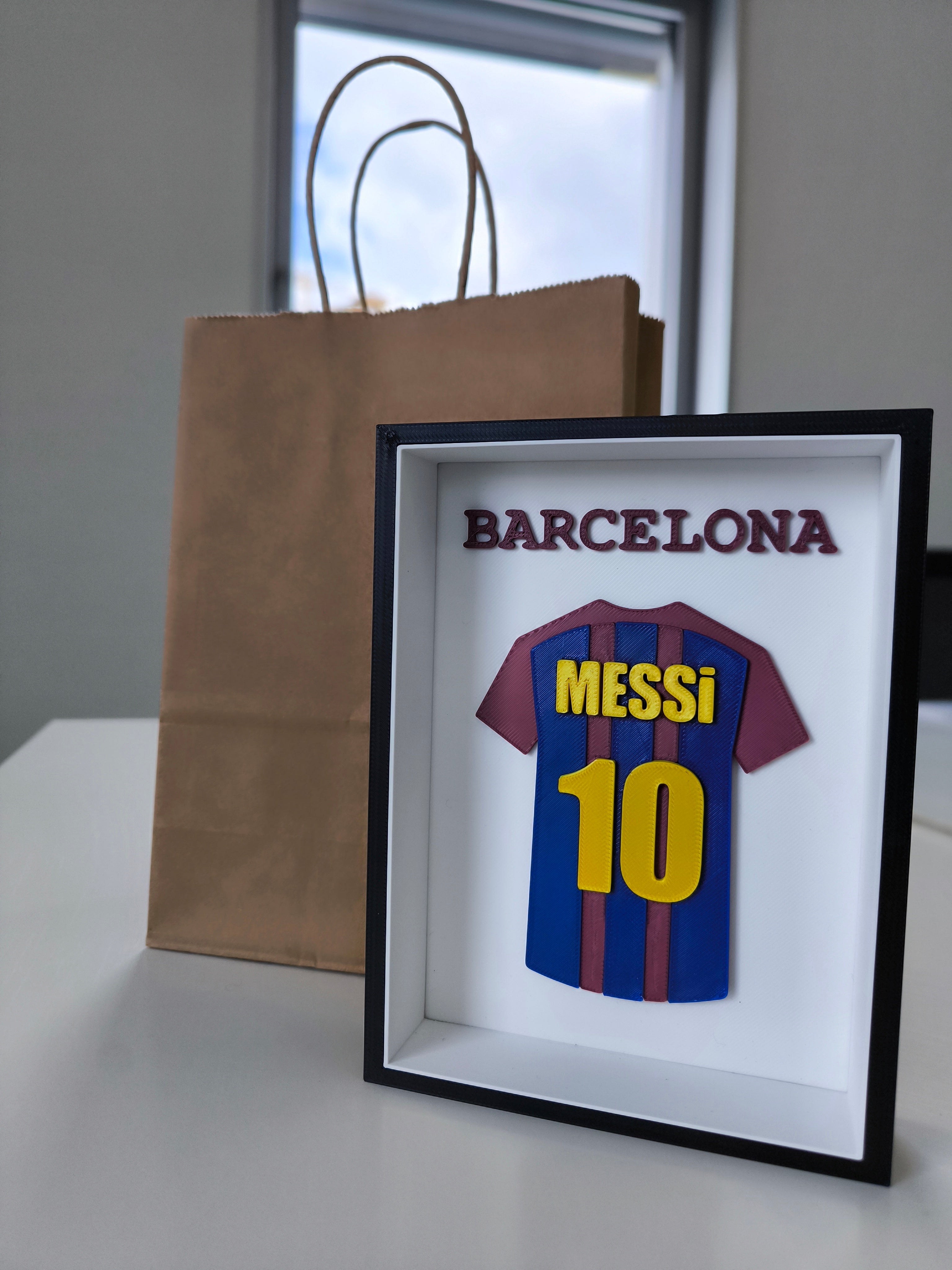 Quadro 3D Lionel Messi – Barcelona (O Presente Perfeito para Fãs do D10S!) 🔵🔴