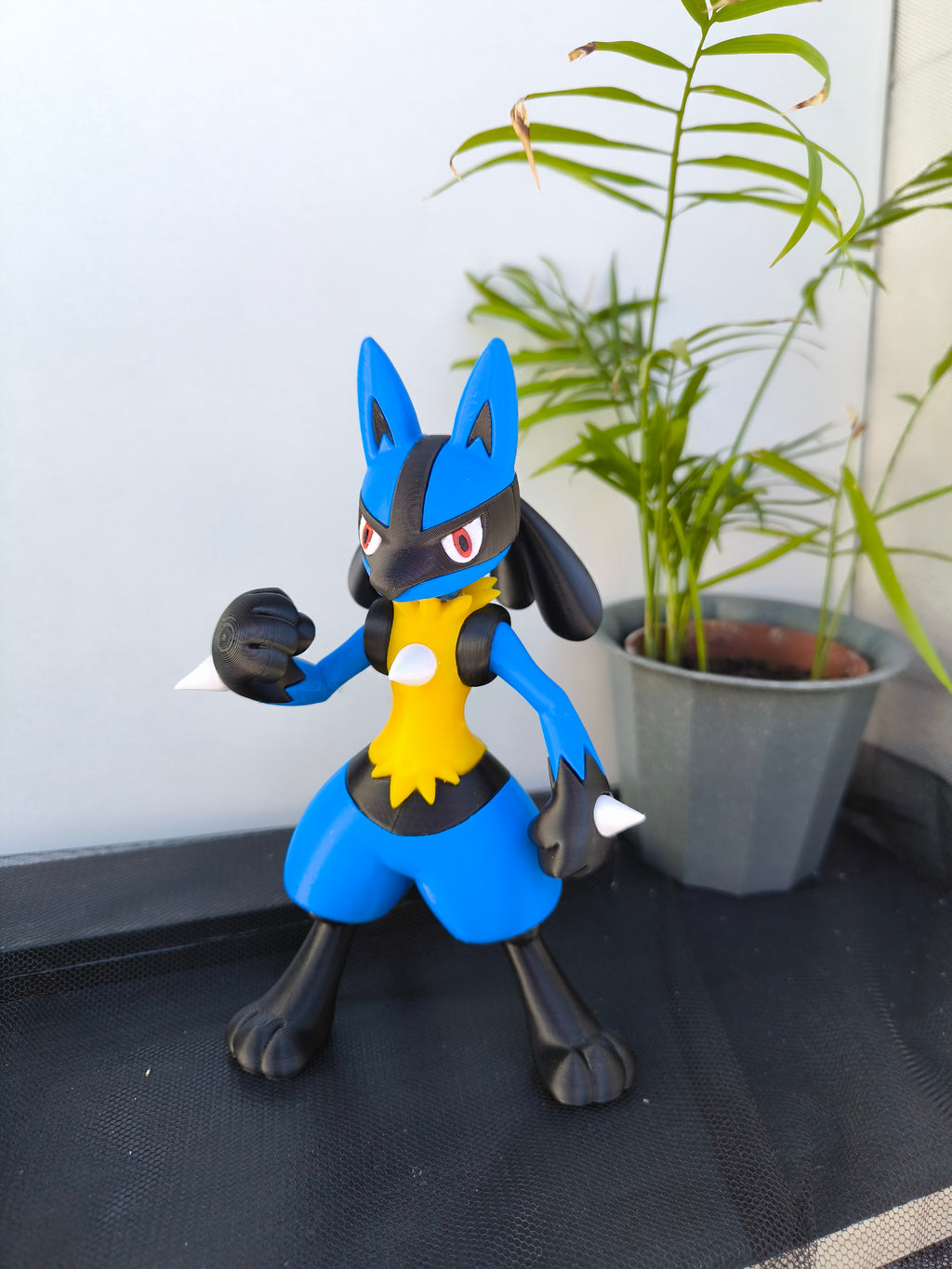 Figura Pokémon Lucario 3D – O Lendário do Tipo Lutador/Aço no Teu Setup! 💙🐺💥
