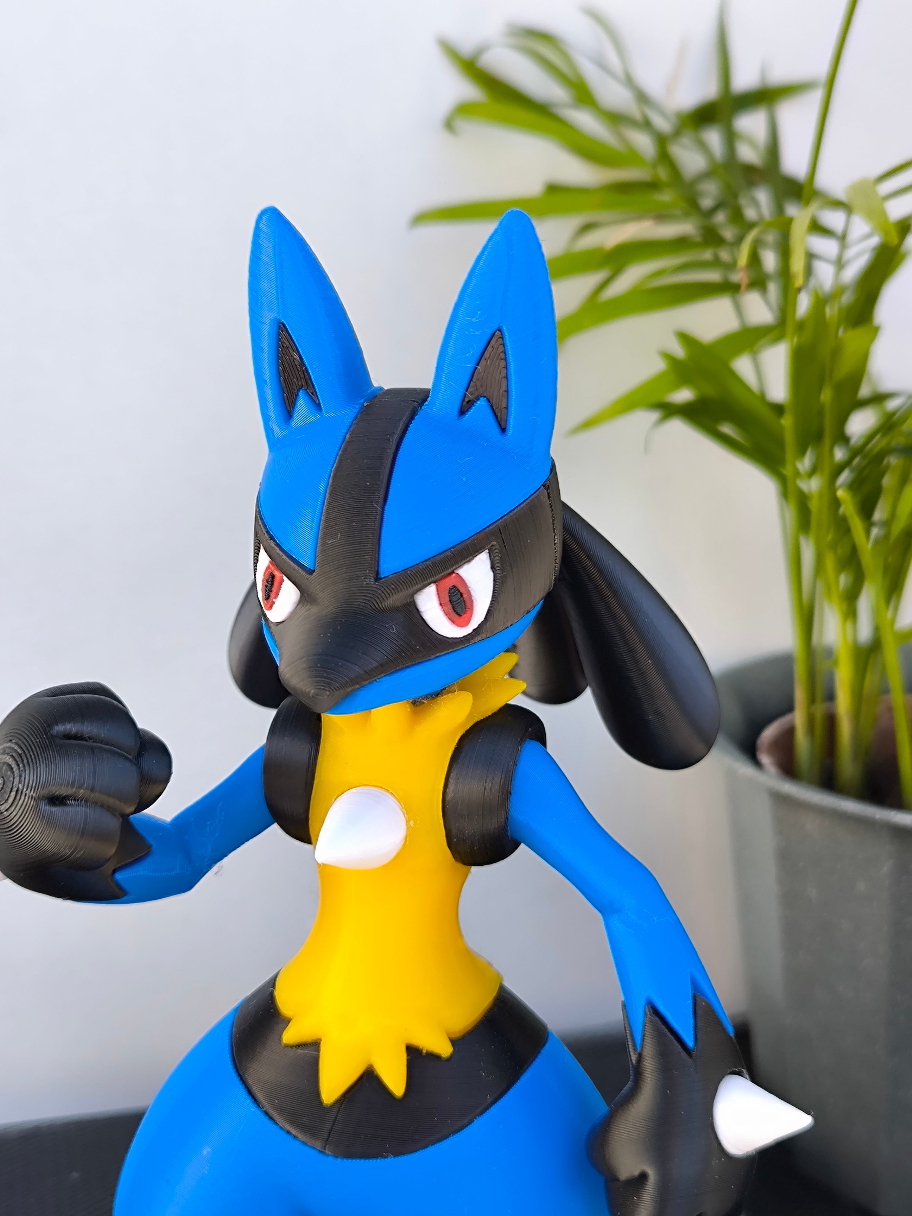 Figura Pokémon Lucario 3D – O Lendário do Tipo Lutador/Aço no Teu Setup! 💙🐺💥