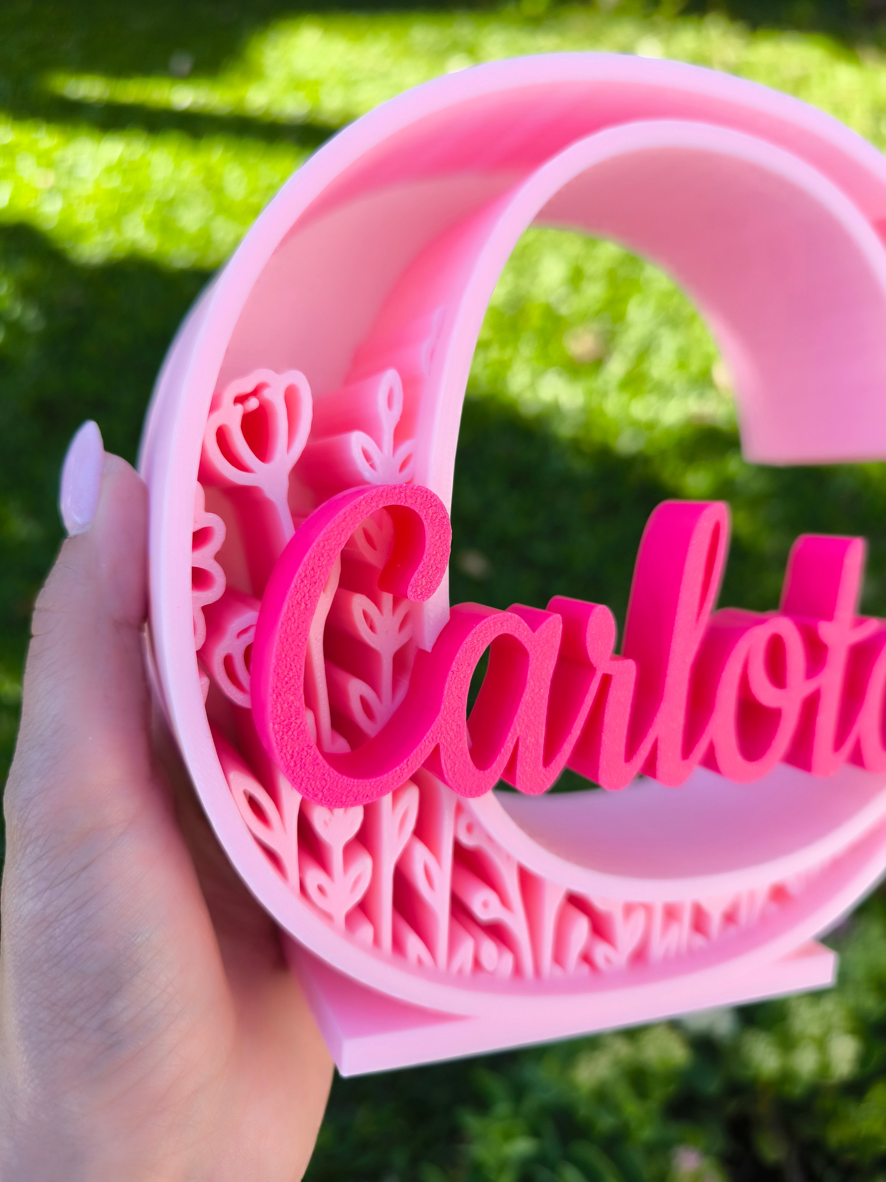 Iniciais com Nome Personalizado 3D – O Detalhe Perfeito para Quartos  👶🌸