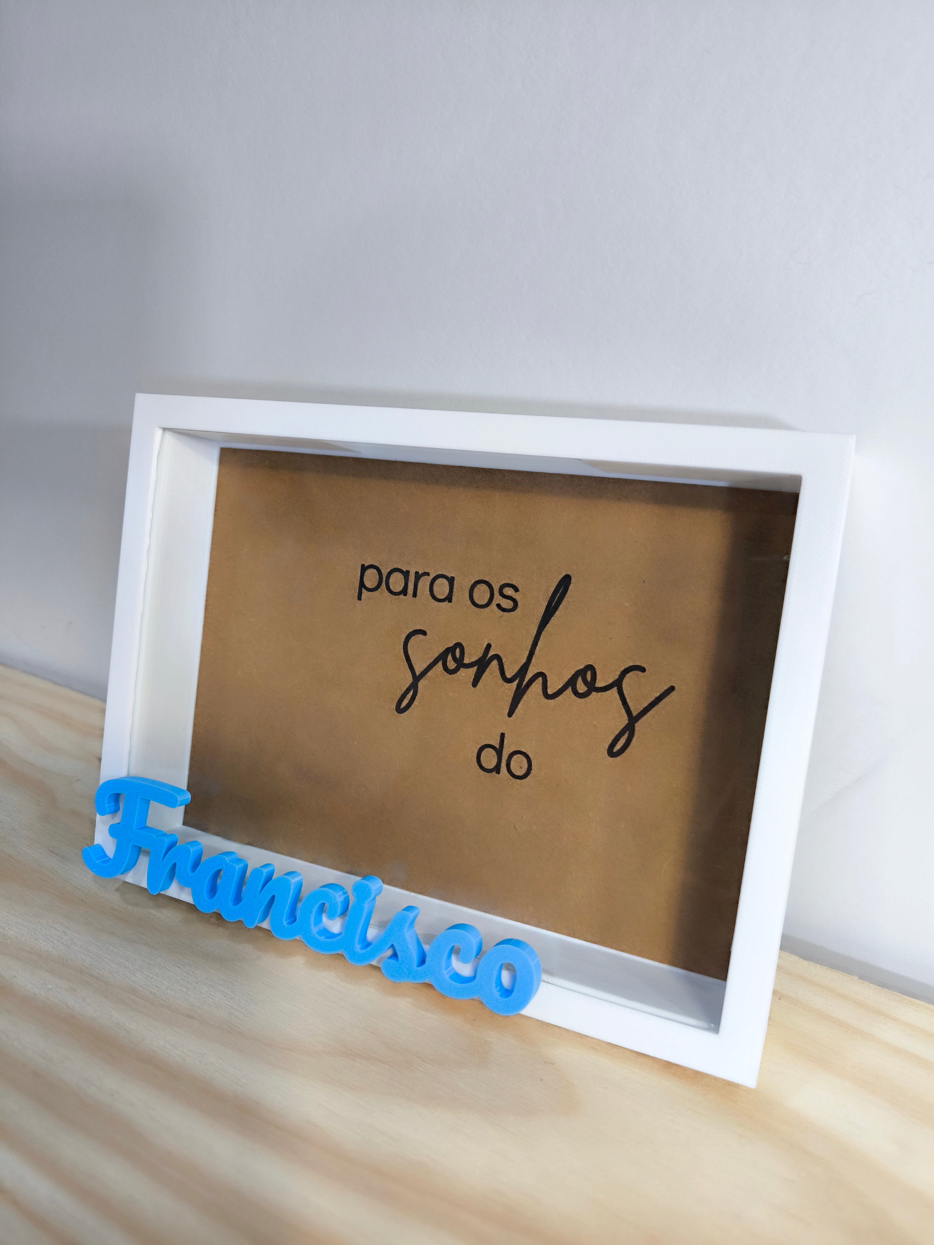 Mealheiro Quadro Personalizado "Para os Sonhos do..." 🌟💰✨