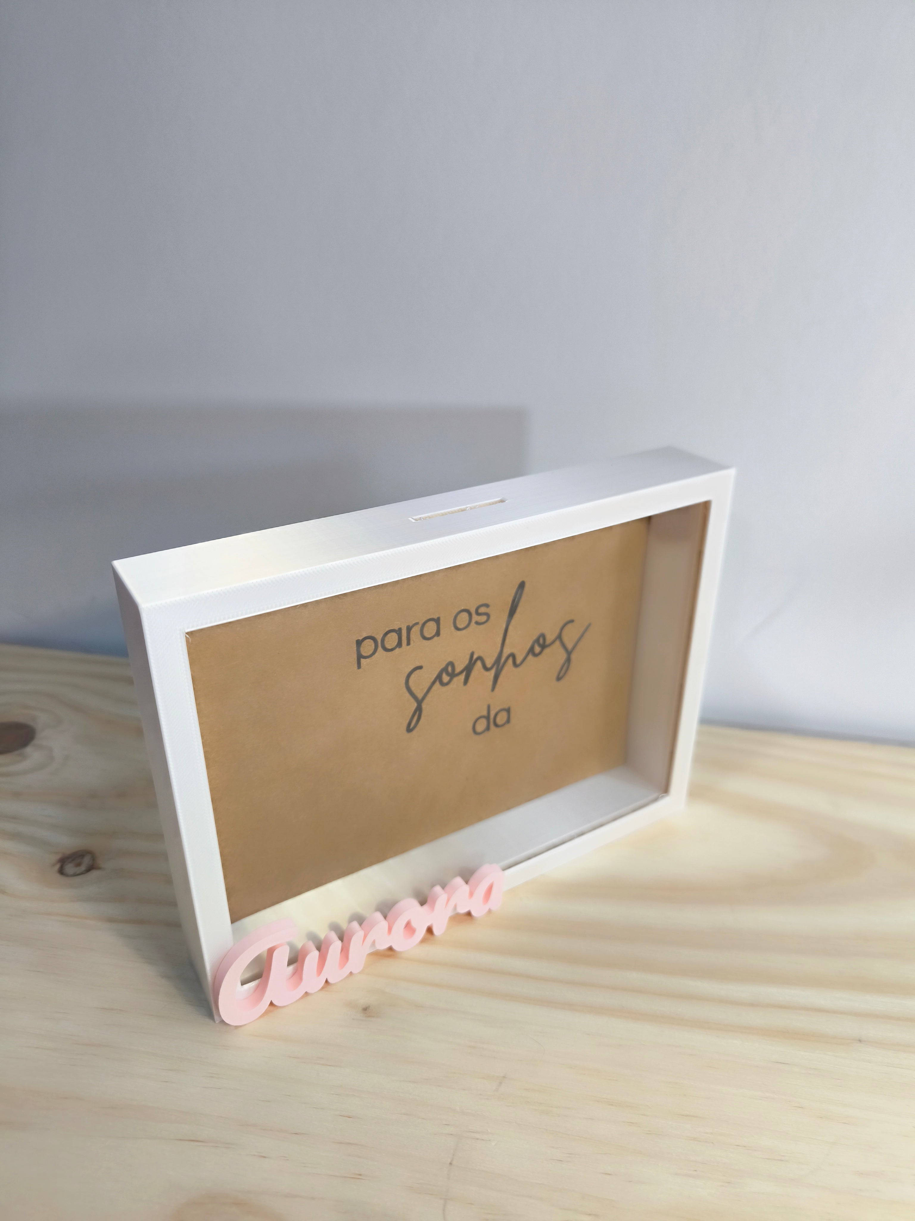 Mealheiro Quadro Personalizado "Para os Sonhos do..." 🌟💰✨