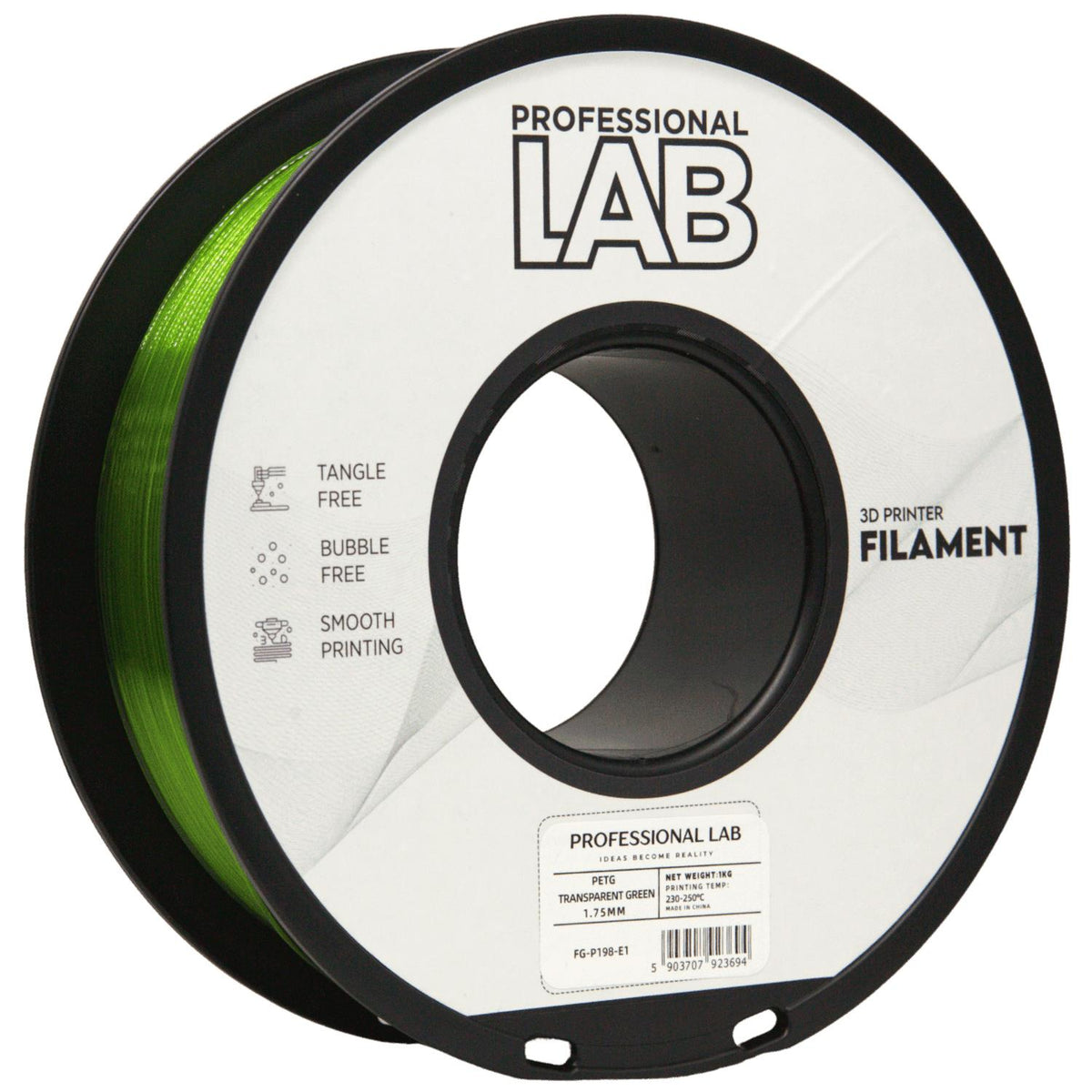 PETG transparent green | Prof. Lab